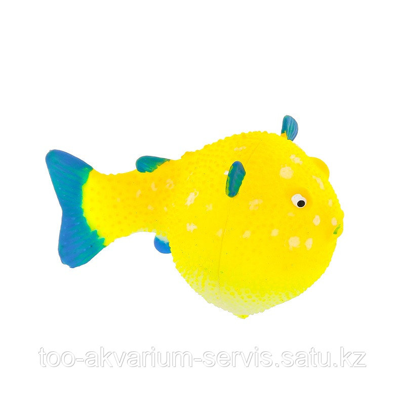 Флуоресцентная аквариумная декорация GLOXY Рыба шар на леске жел/оранж/роз