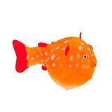 Флуоресцентная аквариумная декорация GLOXY Рыба шар на леске жел/оранж/роз, фото 2