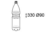 Бутылка 1.5л прозрачная круглая+крышка (100шт,ДШВ 85*85*33, 3,2кг)(ВД 330х90мм), фото 4