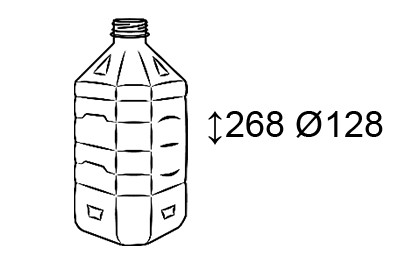 Бутылка PET 3л прозрачная квадратная+крышка 48мм+ручка(48шт,3,1кг,ДШВ 92*92*28)(ВШ 268х128мм) - фото 2 - id-p96277291