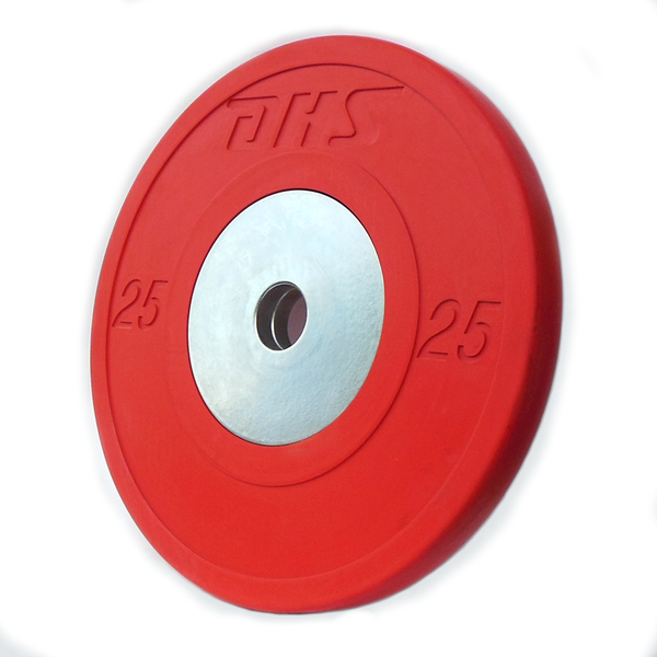 Диски тяжелоатлетические тренировочные DHS Victory цветные (25 кг - красный)