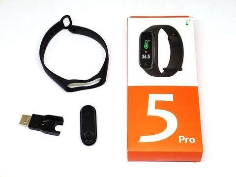 Браслет здоровья Smart Bracelet 5 PRO с градусником и тонометром (Красный) - фото 6 - id-p98290539