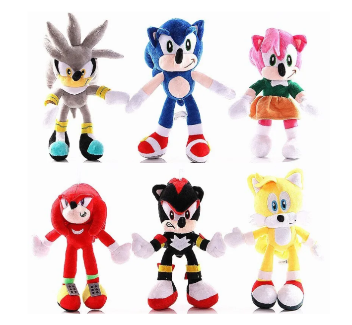Мягкие игрушки сонники набор 6 шт. / Игрушка Sonic the Hedgehog (Ёж Соник)
