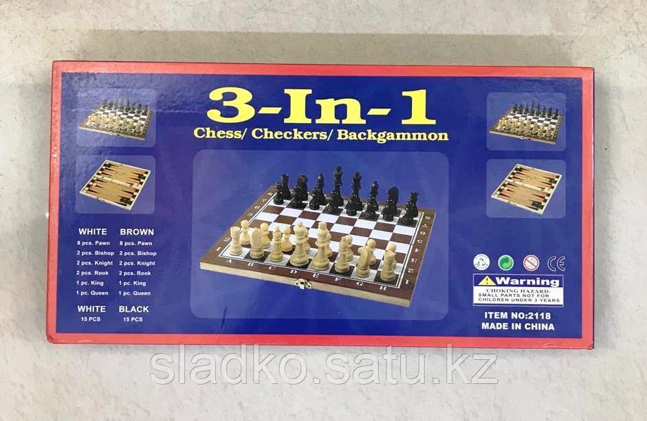 Шахматы деревянные 40 х 40 см синяя коробка - фото 2 - id-p98298932