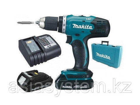 Дрель аккумуляторная Makita DDF453SYE (1.5 Ач x 2 шт, Li-Ion, 18 В, кейс) - фото 1 - id-p98302921