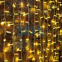 Гирлянда "Светодиодный Дождь" 2х1,5м,  постоянное свечение,  прозрачный провод,  230 В,  цвет: Золото,  360