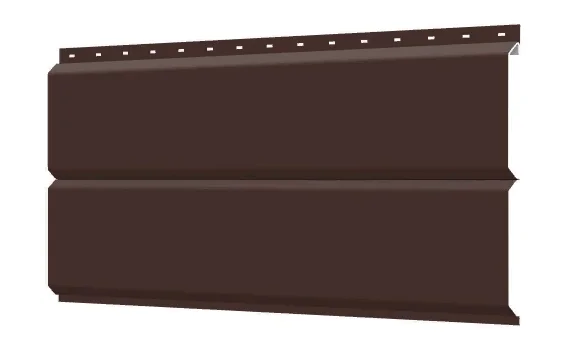 Сайдинг Lбрус -15х240 ПОЛИЭСТЕР RAL 8017 Коричневый 0,45 мм