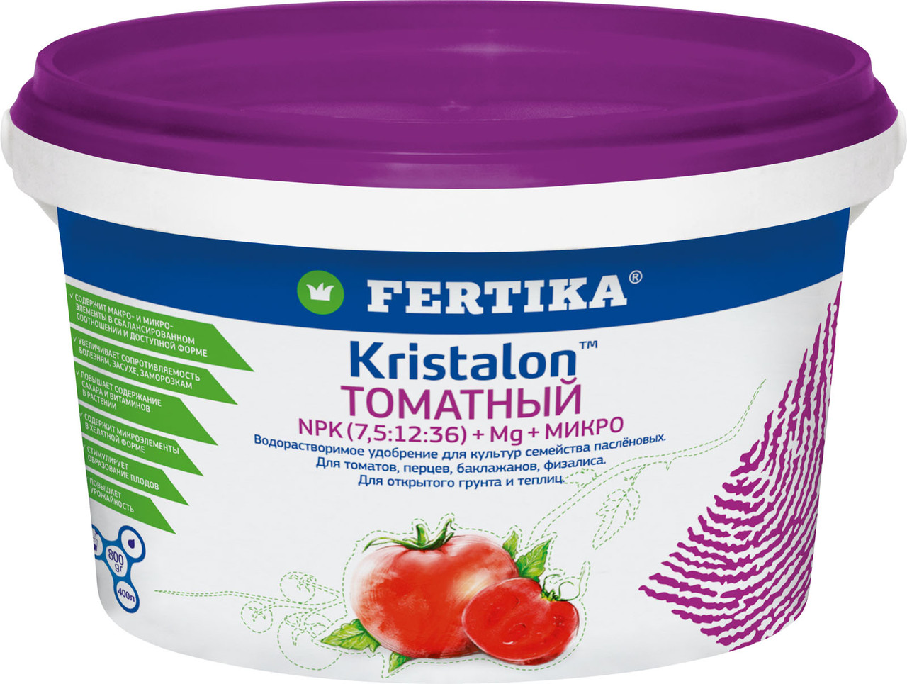 Томатный  Кристалон (7,5-12-36) 0,8 кг мин удобрение Фертика