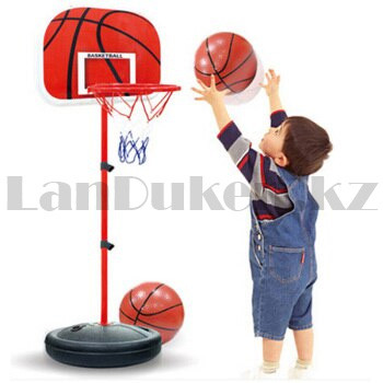 Баскетбольное кольцо на регулируемой стойке с мячом и насосом Hong Deng HD347C - фото 1 - id-p98325428