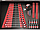 Тележка инструментальная 6-полочная с набором инструментов 154пр(черно-красная)и доп.секцией EVERFORCE YD-1048, фото 3