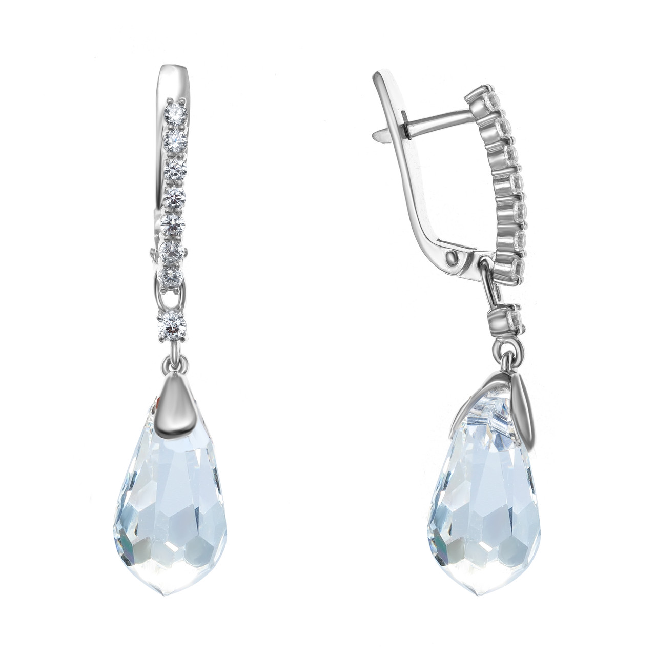 Серьги Цефей серебро с родием с20160-6000Crystal