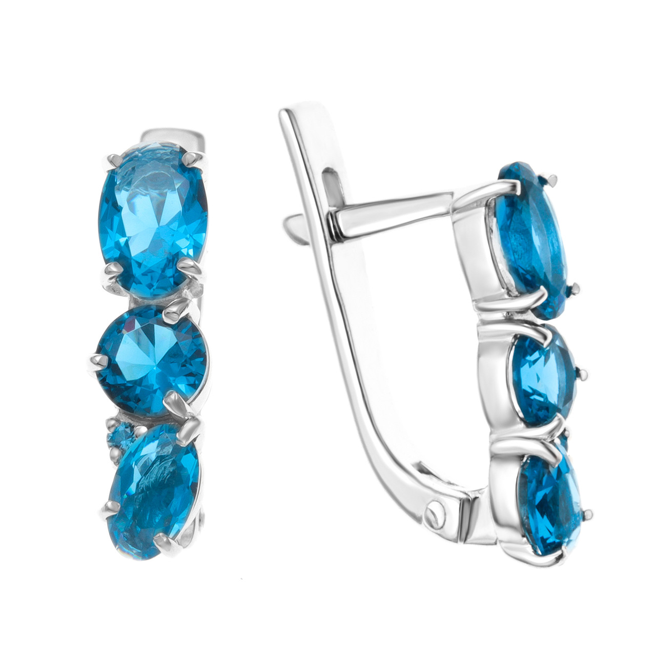 Серьги Teosa серебро с родием 200-957-nTLC