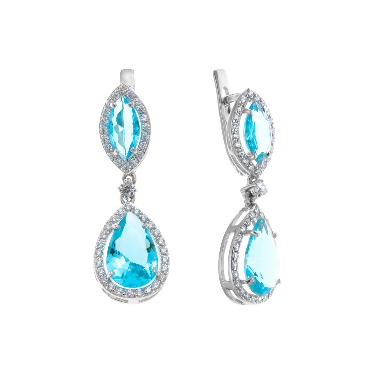 Серьги TEOSA серебро с родием 200-517-T
