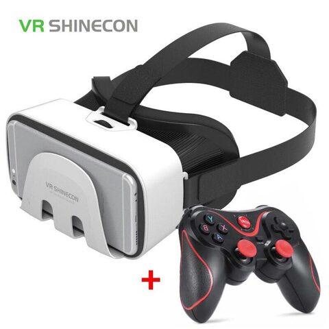 Очки-шлем виртуальной реальности VR SHINECON G3.0 3D (с bluetooth-геймпадом) - фото 1 - id-p98355806