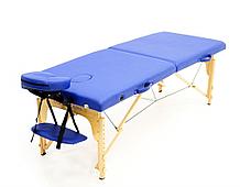 Массажный стол, деревянный, синий MET Comfort W2