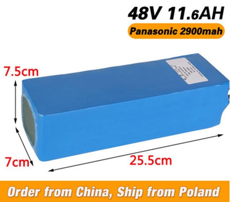 Аккумуляторы 48v 11,6 A/H, Li-ion + зарядное 48v, для эл. велосипедов до 1000w