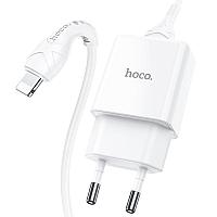 Зарядное устройство N9 Hoco с кабелем Lightning, White