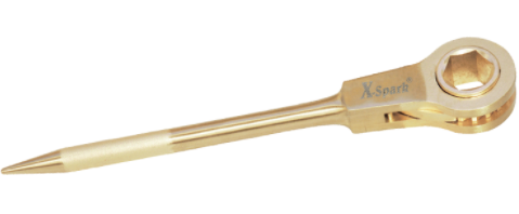 Ключ-трещотка реверсивный искробезопасный 6-гранный под усилитель 24 мм - фото 1 - id-p98360245