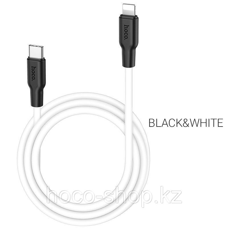 Кабель Hoco X21 Plus с USB-C выходом и разъемом Lightning, белый, фото 1