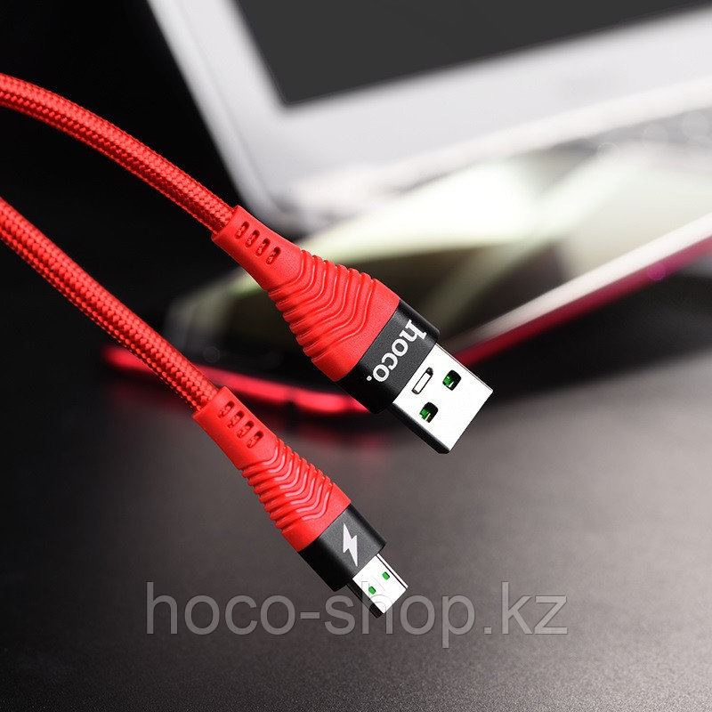 Кабель Hoco U53 Micro c поддержкой быстрой зарядки, красный - фото 5 - id-p98362193