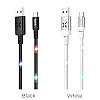 Кабель USB Hoco U63 Type-C с LED подсветкой, белый, фото 2