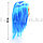 Парик искусственный с челкой длинный с прямой 60 см неоново голубой, фото 2