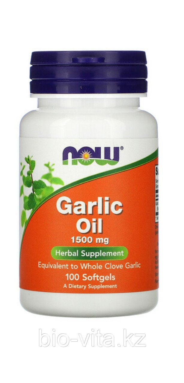 Чесночное масло  (Garlic oil) 1500 мг. 100 капсул.