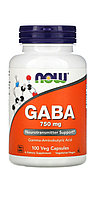 GABA ГАБА 750 мг 100 капсул. Аналог гаммалона. Now foods