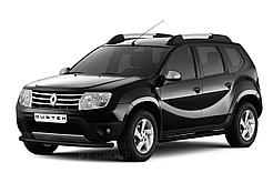 Защита порогов вогнутая Ø63мм ШАГРЕНЬ (ППК) RENAULT Duster 2012-20