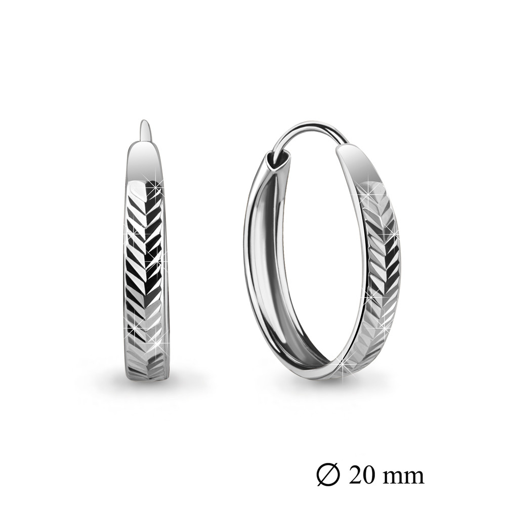 Серьги конго из серебра Aquamarine 32074.5 серебро с родием