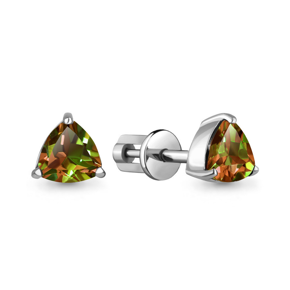 Серьги пуссеты Aquamarine покрыто родием 4390119.5