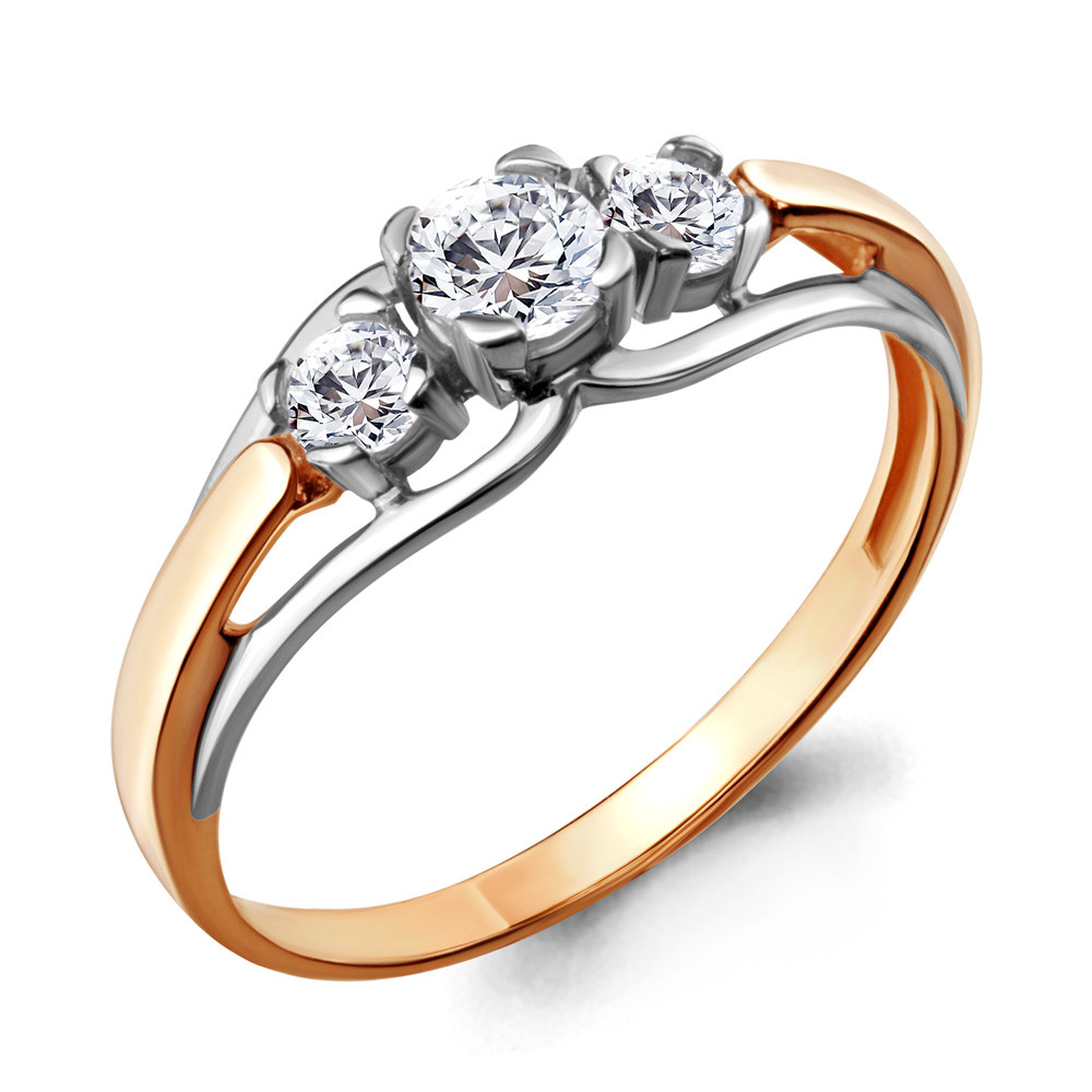 Серебряное помолвочное кольцо Aquamarine 66573.6 позолота