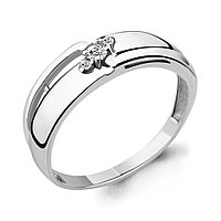 Серебряное помолвочное кольцо Фианит Aquamarine 68273А.5 покрыто родием