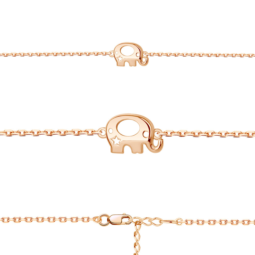 Серебряный браслет классический 74150.6 позолота коллекц. Toys