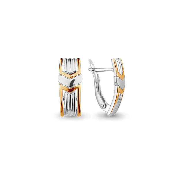 Серьги Aquamarine серебро с родием 33151.5
