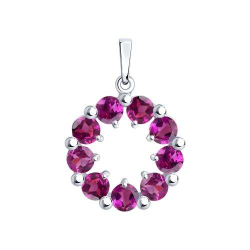 Подвеска из серебра с фианитами 94-130-00345-3