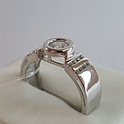 Серебряное кольцо  Фианит Aquamarine 69161А.5 покрыто  родием, фото 3