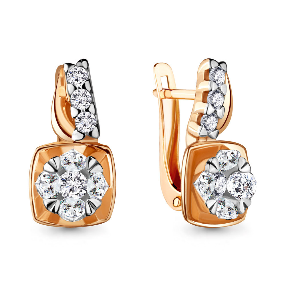 Серьги классические 48052А.6 позолота коллекц. Supreme
