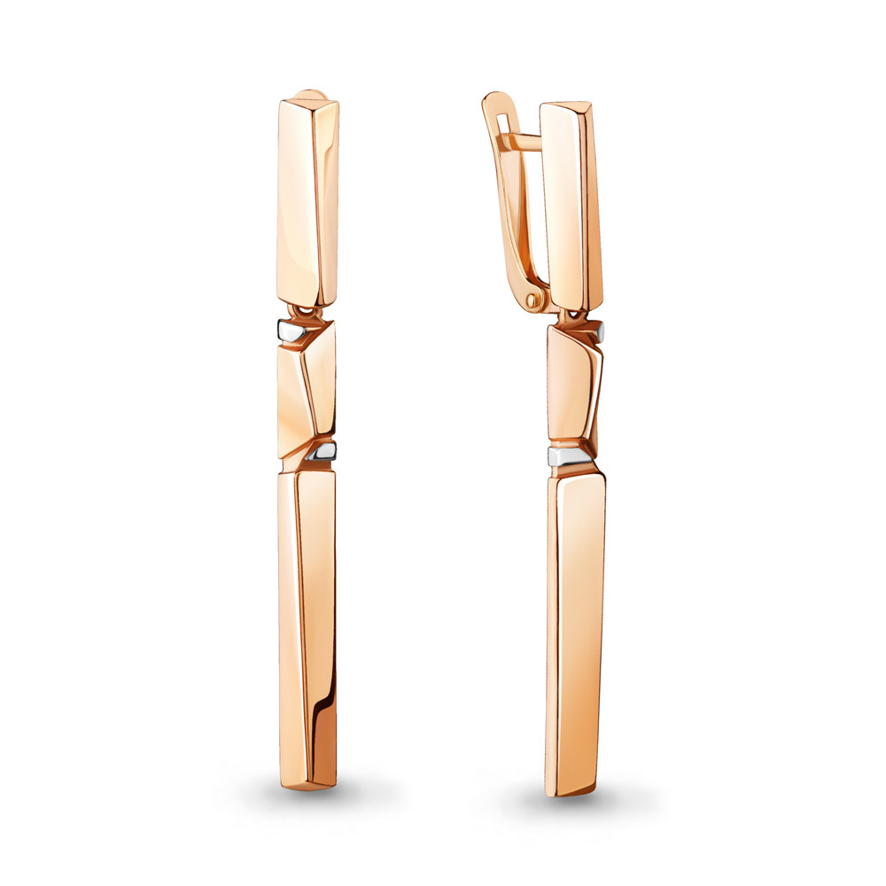 Серьги длинные Aquamarine 33692.6 позолота коллекц. Dynamic