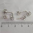 Серьги из серебра с фианитами Aquamarine 48128А.5, фото 3