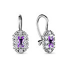 Серебряные детские серьги  Фианит Aquamarine 40967Д.5 серебро с родием коллекц. Happy, фото 4