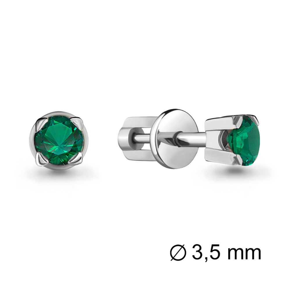 Серьги AQUAMARINE серебро с родием 42891Г.5
