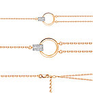 Серебряный браслет классический  Фианит Aquamarine 74586А.6 позолота коллекц. Brave, фото 4