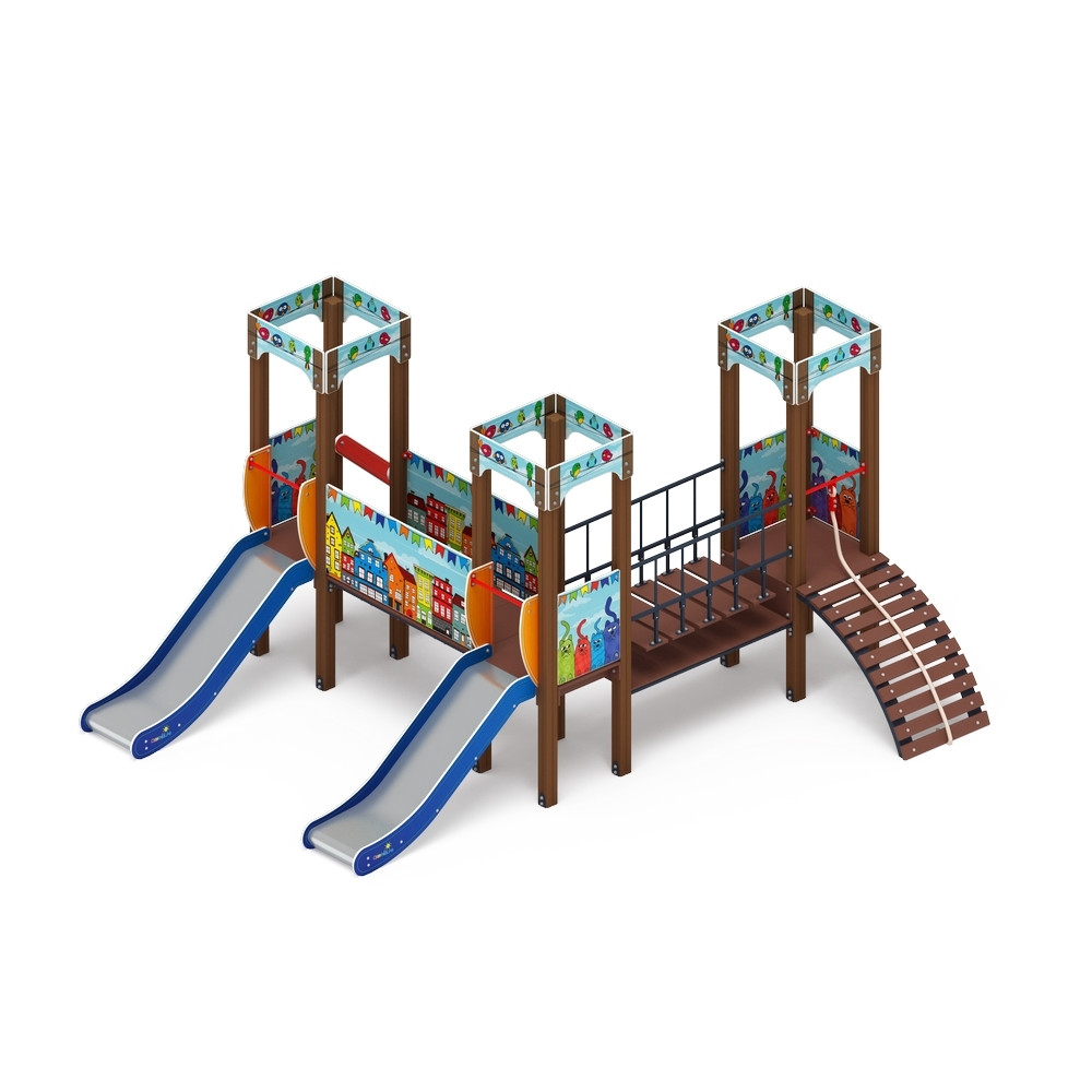 Детский игровой комплекс «Королевство» (Коты) ДИК 1.15.03-11 H=900