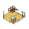 Песочный дворик с горкой ИО 6.01.05-03 (коты), фото 4