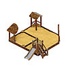 Песочный дворик с горкой ИО 6.01.05-02 (коричневый), фото 2