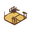 Песочный дворик с горкой ИО 6.01.05-02 (коричневый), фото 4