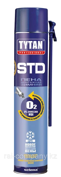 Зимняя пена монтажная Tytan СТД О2, 750 мл, фото 1