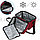 Сумка холодильник ланч бокс 21х24х15 с отсеком для напитков ПВХ с кармашками плечевым ремнем бордовая, фото 8