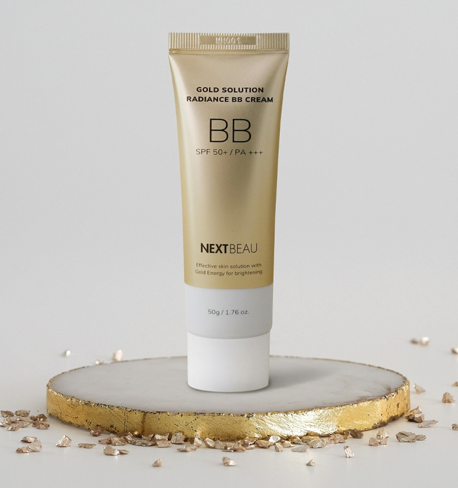 Nextbeau BB крем для лица с золотом Gold Solution Glow BB cream / 01 тон - фото 3 - id-p98373885